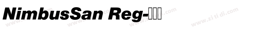 NimbusSan Reg字体转换